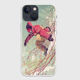 Чехол для iPhone 13 mini с принтом Сноуборд ,  |  | extreme | snowboard | сноуборд | сноубордист | экстрим