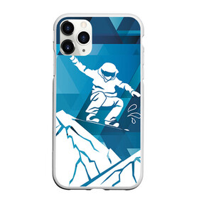 Чехол для iPhone 11 Pro матовый с принтом Горы и сноубордист , Силикон |  | extreme | snowboard | сноуборд | сноубордист | экстрим