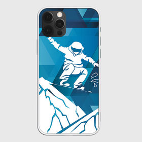 Чехол для iPhone 12 Pro Max с принтом Горы и сноубордист , Силикон |  | extreme | snowboard | сноуборд | сноубордист | экстрим