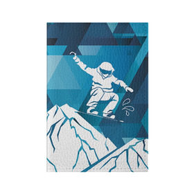 Обложка для паспорта матовая кожа с принтом Горы и сноубордист , натуральная матовая кожа | размер 19,3 х 13,7 см; прозрачные пластиковые крепления | Тематика изображения на принте: extreme | snowboard | сноуборд | сноубордист | экстрим