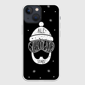 Чехол для iPhone 13 mini с принтом Бородатый сноубордист ,  |  | extreme | snowboard | сноуборд | сноубордист | экстрим
