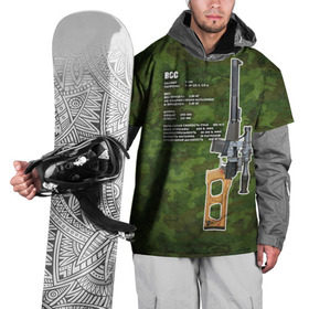Накидка на куртку 3D с принтом ВСС , 100% полиэстер |  | Тематика изображения на принте: винтовка | винторез | всс | оружие | снайпер | ттх