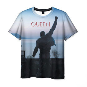 Мужская футболка 3D с принтом Queen , 100% полиэфир | прямой крой, круглый вырез горловины, длина до линии бедер | Тематика изображения на принте: freddie | heavy | mercury | metal | queen | rock | квин | куин | меркури | меркюри | метал | рок | фредди меркьюри | фреди | хэви