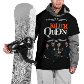 Накидка на куртку 3D с принтом Killer Queen , 100% полиэстер |  | freddie | heavy | mercury | metal | queen | rock | квин | куин | меркури | меркюри | метал | рок | фредди меркьюри | фреди | хэви