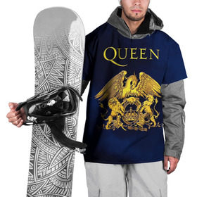 Накидка на куртку 3D с принтом Группа Queen , 100% полиэстер |  | freddie | heavy | mercury | metal | queen | rock | квин | куин | меркури | меркюри | метал | рок | фредди меркьюри | фреди | хэви