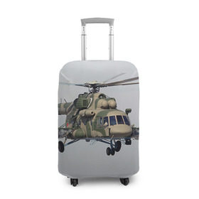 Чехол для чемодана 3D с принтом МИ 8 , 86% полиэфир, 14% спандекс | двустороннее нанесение принта, прорези для ручек и колес | авиация | армия | ввс | вертолет | военная техника | ми 8 | ударный