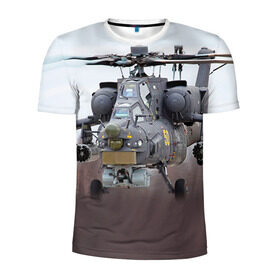 Мужская футболка 3D спортивная с принтом МИ 28 , 100% полиэстер с улучшенными характеристиками | приталенный силуэт, круглая горловина, широкие плечи, сужается к линии бедра | авиация | армия | боевой | ввс | вертолет | военная техника | ми 28 | ночной охотник | ударный