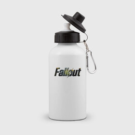 Бутылка спортивная с принтом Fallout 4 gameplay , металл | емкость — 500 мл, в комплекте две пластиковые крышки и карабин для крепления | 4 | fall | falout | folaut | out | игры | фалаут | фолаут