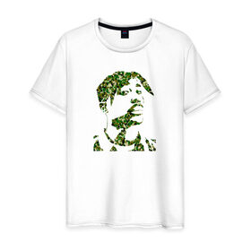 Мужская футболка хлопок с принтом 2pac camouflage , 100% хлопок | прямой крой, круглый вырез горловины, длина до линии бедер, слегка спущенное плечо. | 