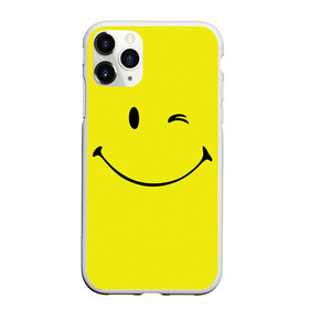 Чехол для iPhone 11 Pro матовый с принтом Смайл , Силикон |  | emoji | smile | жёлтый | смайл | смайлик | улыбка | эмодзи | эмоции