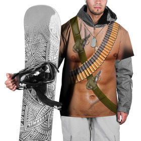 Накидка на куртку 3D с принтом Солдат , 100% полиэстер |  | Тематика изображения на принте: 23 февраля | армия | граната | защитник | мужской праздник | мужчине | отечества | подарок | пуля | солдат