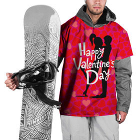 Накидка на куртку 3D с принтом Valentine`s Day , 100% полиэстер |  | Тематика изображения на принте: 