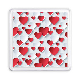 Магнит 55*55 с принтом Сердца , Пластик | Размер: 65*65 мм; Размер печати: 55*55 мм | день святого валентина | любовь | сердца