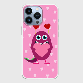Чехол для iPhone 13 Pro с принтом Чудик с сердцем ,  |  | 14 февраля | love | валентин | влюбленные | любовь | сердечко | сердце | чудик