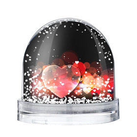 Водяной шар с принтом Сердца , Пластик | Изображение внутри шара печатается на глянцевой фотобумаге с двух сторон | 14 февраля | love | валентин | влюбленные | любовь | сердечко | сердце