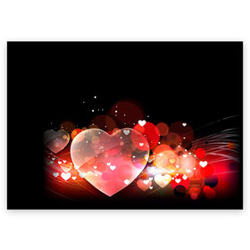 Поздравительная открытка с принтом Сердца , 100% бумага | плотность бумаги 280 г/м2, матовая, на обратной стороне линовка и место для марки
 | 14 февраля | love | валентин | влюбленные | любовь | сердечко | сердце