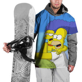 Накидка на куртку 3D с принтом Гомер и Мардж , 100% полиэстер |  | гомер