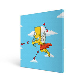 Холст квадратный с принтом Барт амур , 100% ПВХ |  | 14 февраля | simpsons | барт | день влюбленных | день святого валентина | купидон | любовь | подарок. love | симпсоны