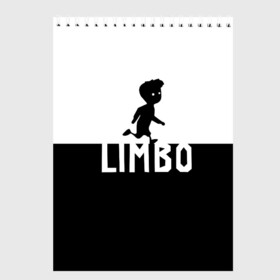 Скетчбук с принтом Limbo , 100% бумага
 | 48 листов, плотность листов — 100 г/м2, плотность картонной обложки — 250 г/м2. Листы скреплены сверху удобной пружинной спиралью | limbo | игра | лимбо | мальчик