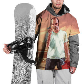 Накидка на куртку 3D с принтом Тревор , 100% полиэстер |  | Тематика изображения на принте: auto | grand | gta | theft | гта