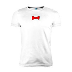Мужская футболка премиум с принтом Bow Tie , 92% хлопок, 8% лайкра | приталенный силуэт, круглый вырез ворота, длина до линии бедра, короткий рукав | бабочка | бант | галстук