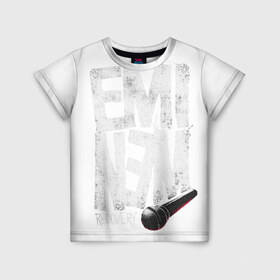 Детская футболка 3D с принтом Eminem , 100% гипоаллергенный полиэфир | прямой крой, круглый вырез горловины, длина до линии бедер, чуть спущенное плечо, ткань немного тянется | eminem | recovery | еминем | эминем