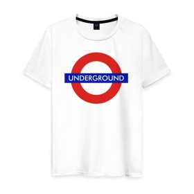Мужская футболка хлопок с принтом Underground , 100% хлопок | прямой крой, круглый вырез горловины, длина до линии бедер, слегка спущенное плечо. | hip hop | rap | russian | андеграунд