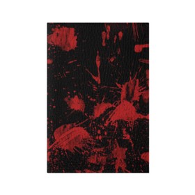 Обложка для паспорта матовая кожа с принтом Следы крови , натуральная матовая кожа | размер 19,3 х 13,7 см; прозрачные пластиковые крепления | Тематика изображения на принте: blood | кровь | следы