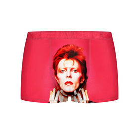 Мужские трусы 3D с принтом Ziggy Stardust , 50% хлопок, 50% полиэстер | классическая посадка, на поясе мягкая тканевая резинка | Тематика изображения на принте: bowie | david | ziggy stardust | боуи | дэвид | музыкант | певец | рок