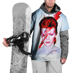Накидка на куртку 3D с принтом Aladdin sane , 100% полиэстер |  | aladdin sane | bowie | david | боуи | дэвид | музыкант | певец | рок