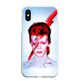 Чехол для iPhone XS Max матовый с принтом Aladdin sane , Силикон | Область печати: задняя сторона чехла, без боковых панелей | Тематика изображения на принте: aladdin sane | bowie | david | боуи | дэвид | музыкант | певец | рок