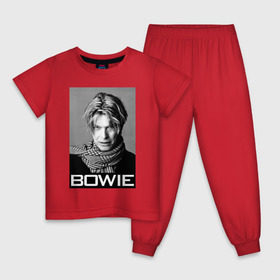 Детская пижама хлопок с принтом Легендарный Боуи , 100% хлопок |  брюки и футболка прямого кроя, без карманов, на брюках мягкая резинка на поясе и по низу штанин
 | bowie | david | боуи | дэвид | музыкант | певец | рок