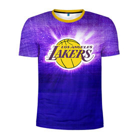 Мужская футболка 3D спортивная с принтом Los Angeles Lakers , 100% полиэстер с улучшенными характеристиками | приталенный силуэт, круглая горловина, широкие плечи, сужается к линии бедра | basketball | la | lakers | los angeles | nba | баскет | баскетбол | баскетбольный | лейкерс | нба | спорт
