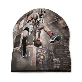 Шапка 3D с принтом Баскетбол город , 100% полиэстер | универсальный размер, печать по всей поверхности изделия | basketball | nba | баскетбольный | нба