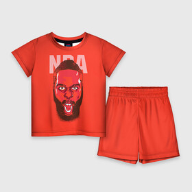 Детский костюм с шортами 3D с принтом NBA ,  |  | basketball | nba | баскет | баскетбол | баскетбольный | нба | спорт