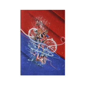 Обложка для паспорта матовая кожа с принтом Игра баскетбол , натуральная матовая кожа | размер 19,3 х 13,7 см; прозрачные пластиковые крепления | basketball | nba | нба