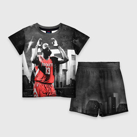Детский костюм с шортами 3D с принтом Баскетболист NBA ,  |  | basketball | nba | баскет | баскетбол | баскетбольный | нба | спорт