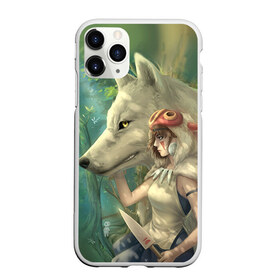 Чехол для iPhone 11 Pro Max матовый с принтом Принцесса и волк , Силикон |  | волк | классика | лес | мононоке | фэнтези | хидео | хит