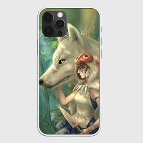 Чехол для iPhone 12 Pro Max с принтом Принцесса и волк , Силикон |  | Тематика изображения на принте: волк | классика | лес | мононоке | фэнтези | хидео | хит