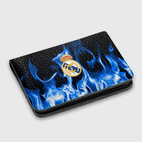 Картхолдер с принтом с принтом Real Madrid , натуральная матовая кожа | размер 7,3 х 10 см; кардхолдер имеет 4 кармана для карт; | madrid | real | мадрид | реал | футбол
