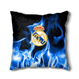 Подушка 3D с принтом Real Madrid , наволочка – 100% полиэстер, наполнитель – холлофайбер (легкий наполнитель, не вызывает аллергию). | состоит из подушки и наволочки. Наволочка на молнии, легко снимается для стирки | madrid | real | мадрид | реал | футбол