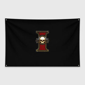 Флаг-баннер с принтом Инсигния , 100% полиэстер | размер 67 х 109 см, плотность ткани — 95 г/м2; по краям флага есть четыре люверса для крепления | 40000 | 40k | warhammer | вархаммер | ваха | имперская | инквизиция | инсигния