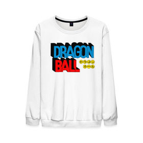 Мужской свитшот 3D с принтом Dragon Ball Logo , 100% полиэстер с мягким внутренним слоем | круглый вырез горловины, мягкая резинка на манжетах и поясе, свободная посадка по фигуре | болл | драгон | лого | логотип