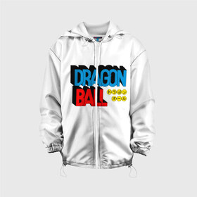 Детская куртка 3D с принтом Dragon Ball Logo , 100% полиэстер | застежка — молния, подол и капюшон оформлены резинкой с фиксаторами, по бокам — два кармана без застежек, один потайной карман на груди, плотность верхнего слоя — 90 г/м2; плотность флисового подклада — 260 г/м2 | болл | драгон | лого | логотип