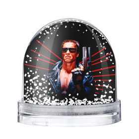 Снежный шар с принтом Терминатор 1 , Пластик | Изображение внутри шара печатается на глянцевой фотобумаге с двух сторон | terminator | арнольд шварцнеггер | асталависта | т 800 | терминатор | шварц | шварценеггер | шварцнеггер