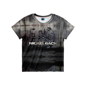 Детская футболка 3D с принтом Nickelback , 100% гипоаллергенный полиэфир | прямой крой, круглый вырез горловины, длина до линии бедер, чуть спущенное плечо, ткань немного тянется | nickelback | группа | никельбэк | рок
