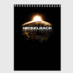 Скетчбук с принтом Nickelback , 100% бумага
 | 48 листов, плотность листов — 100 г/м2, плотность картонной обложки — 250 г/м2. Листы скреплены сверху удобной пружинной спиралью | nickelback | группа | никельбэк | рок