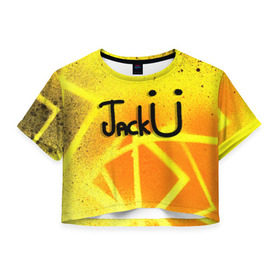 Женская футболка 3D укороченная с принтом Jack U Collection , 100% полиэстер | круглая горловина, длина футболки до линии талии, рукава с отворотами | diplo | jack u | skrillex