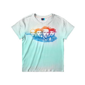 Детская футболка 3D с принтом Coldplay , 100% гипоаллергенный полиэфир | прямой крой, круглый вырез горловины, длина до линии бедер, чуть спущенное плечо, ткань немного тянется | 