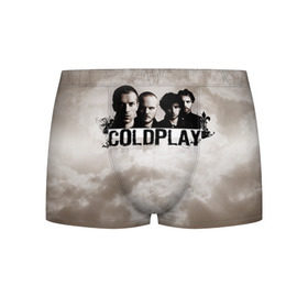 Мужские трусы 3D с принтом Coldplay , 50% хлопок, 50% полиэстер | классическая посадка, на поясе мягкая тканевая резинка | Тематика изображения на принте: coldplay | rock | колдплэй | рок
